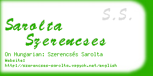 sarolta szerencses business card