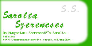 sarolta szerencses business card